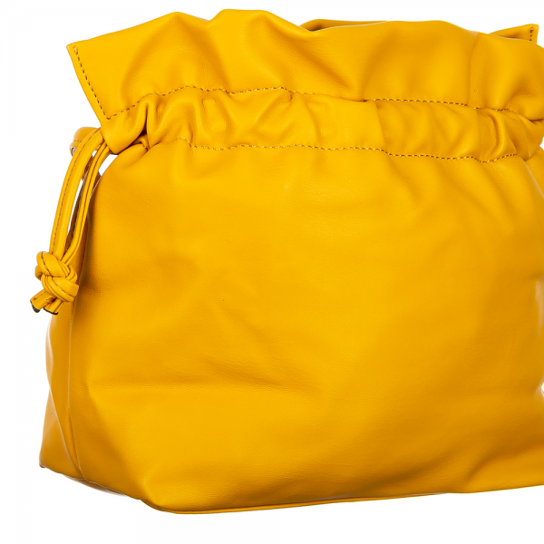 Γυναικεία τσάντα Lolia κίτρινη, 4 - Kalapod.gr